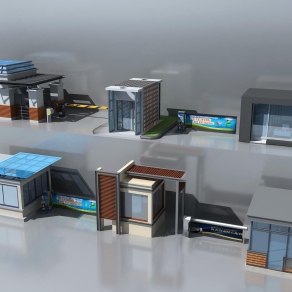 现代岗亭3D模型下载